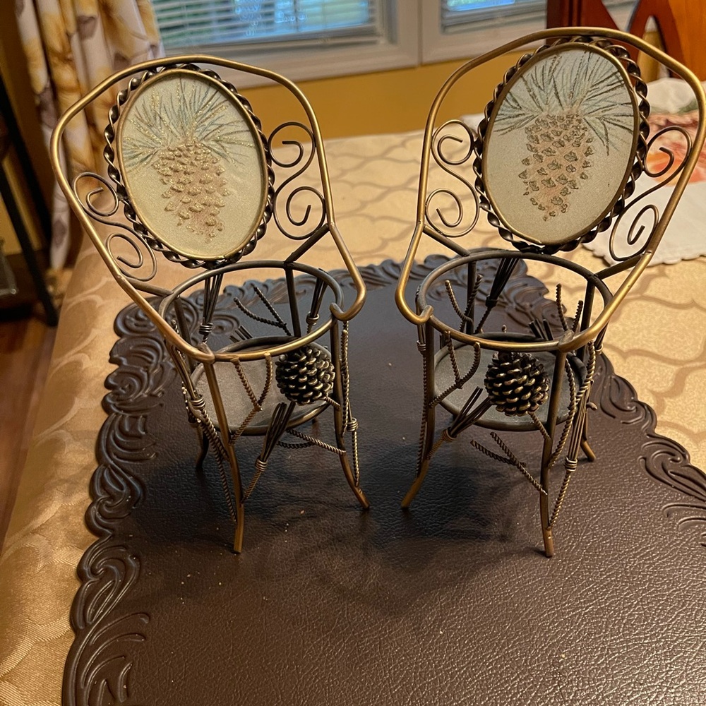 Decorative Pineapple Metal Chairs
